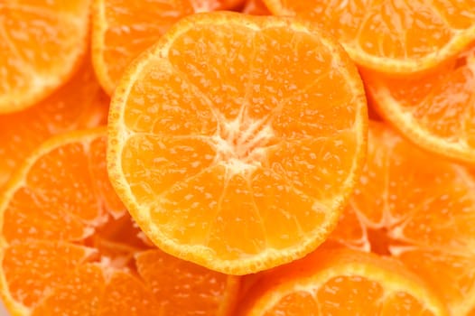 fresh juicy sliced ​​tangerines, background of sliced ​​tangerines 24