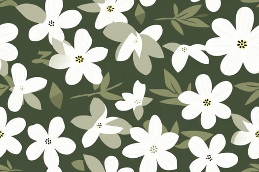 Floral Harmony: Vintage Botanical Bouquet on Elegant White Seamless Background