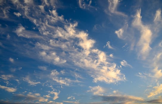 light overcast clouds in the winter Mediterranean sky at sunset 5