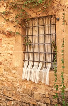 Spain. Coast of the Costa Brava. Catalonia. Streets of a small town. Old village in Spain. Charming old streets.