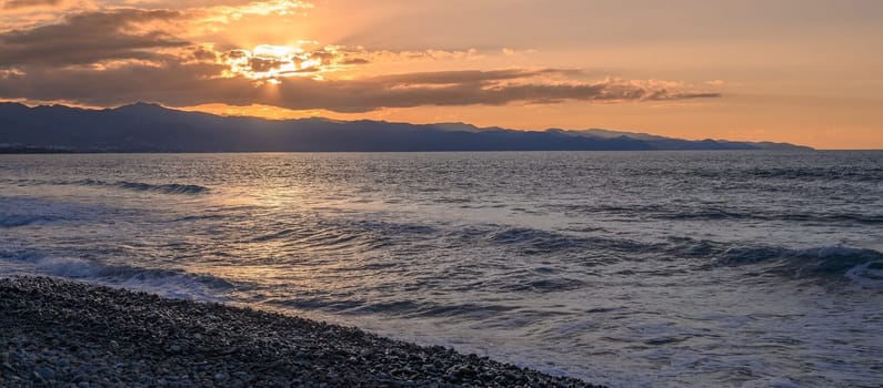 view of the Mediterranean Sea, mountains and sunset in northern Cyprus in autumn 2023 11