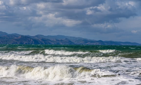 view of the Mediterranean Sea and the mountains of Cyprus during a storm 1