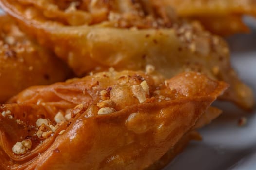 Turkish baklava, sweet dessert with honey on a light plate 5