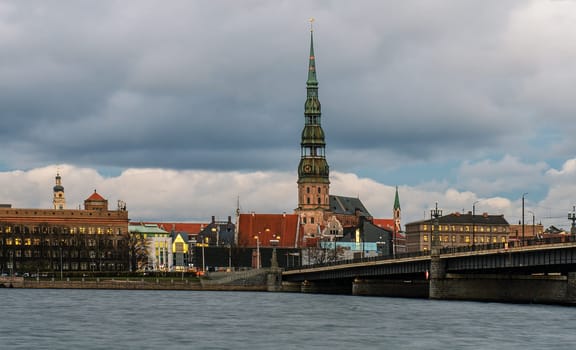 view of St. Peter's Church in Old Riga