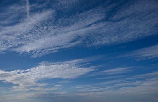 blue sky and clouds on the Mediterranean coast