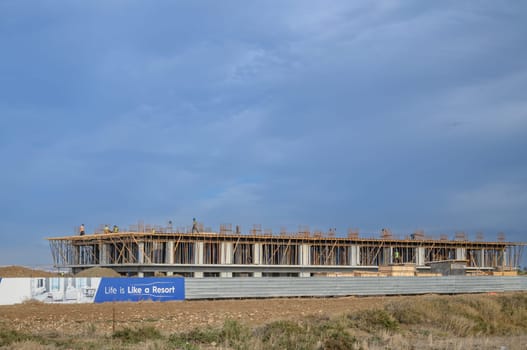 construction of a residential complex on the Mediterranean coast 1