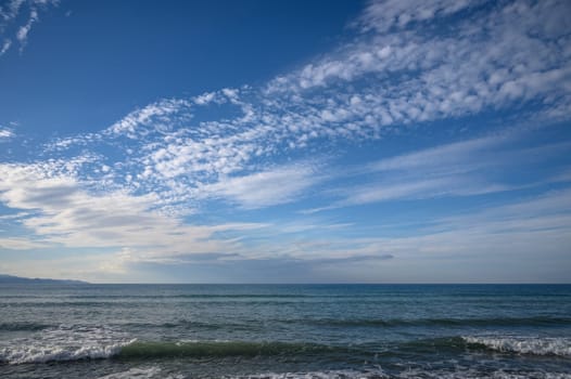 beautiful sky over the Mediterranean sea