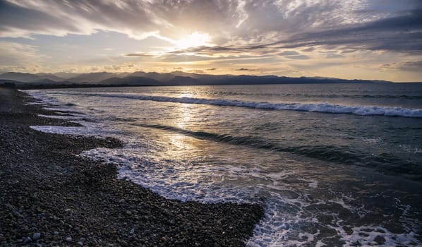 evening sun over mountains and Mediterranean sea 15