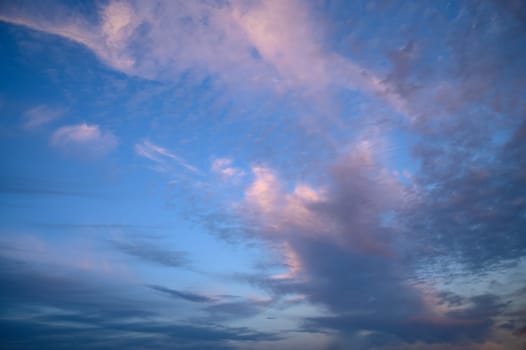 sunset sky on the island of Cyprus, colorful clouds and reflections in the sky 6