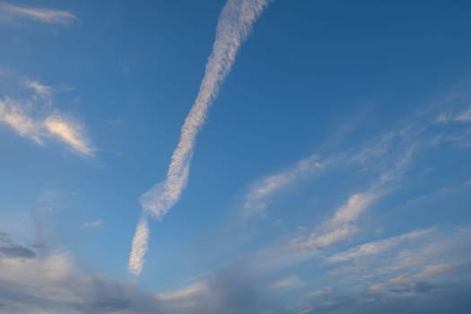 blue sunset sky with clouds over the Mediterranean sea in winter 8