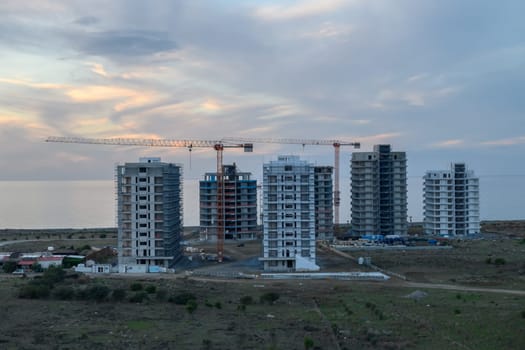 view from the roof of a new residential complex under construction 2