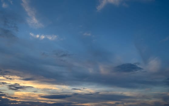 blue sunset sky with clouds over the Mediterranean sea in winter 6