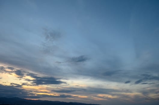 blue sunset sky with clouds over the Mediterranean sea in winter 4
