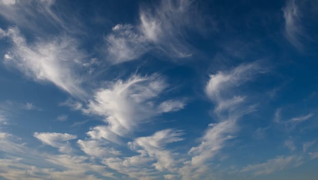 morning blue sky with cirrus clouds in Cyprus 2