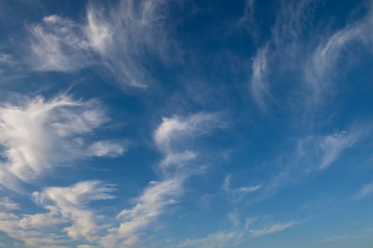 morning blue sky with cirrus clouds in Cyprus 5