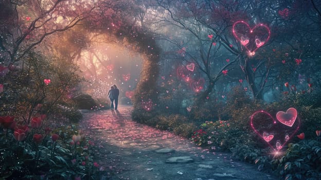 enchanted love forest in the valentines day pragma