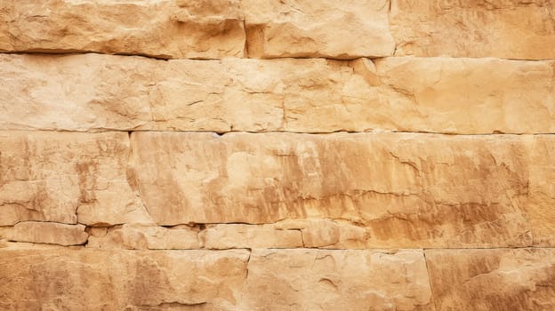 Rock abstract warm beige brick sand wall background AI