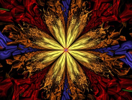 Imaginatory lush fractal texture image abstract background
