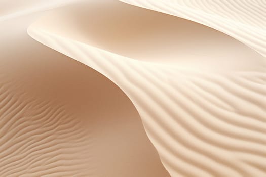 Wavy sand dunes in the desert.