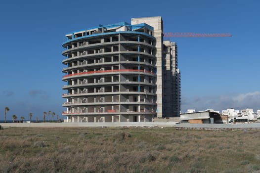 Construction of a residential complex on the Mediterranean coast