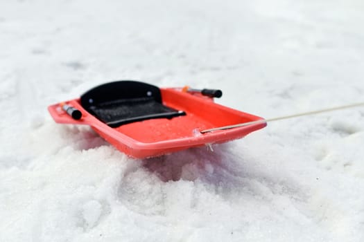 Bob for sledding in the snow