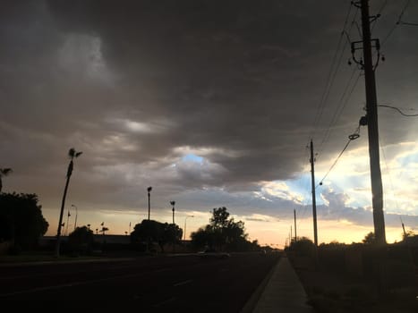 Dark Clouds, Monsoon Season in Phoenix, Arizona. High quality photo