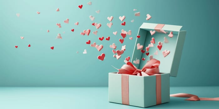 a gift box of romantic love on the valentines day pragma