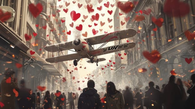 love is in the air, romantic valentines day love pragma concept , make love, not war