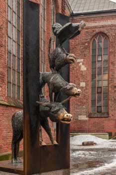 Monument to the Bremen Town Musicians in Old Riga 1