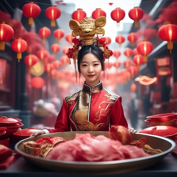 Girl Wishing You a Happy Chinese New Year