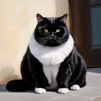 The Curvaceous Charm of a Fat Black Cat