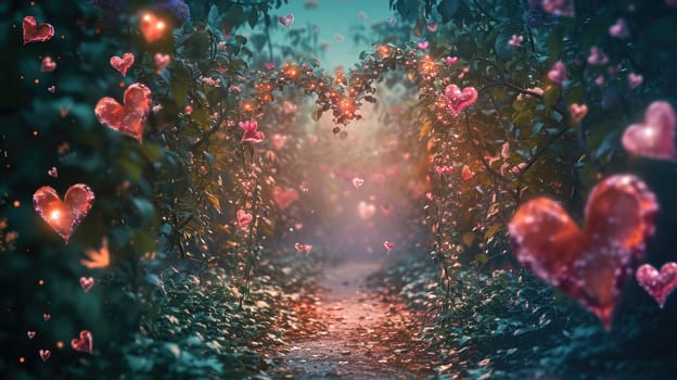 enchanted love forest in the valentines day pragma