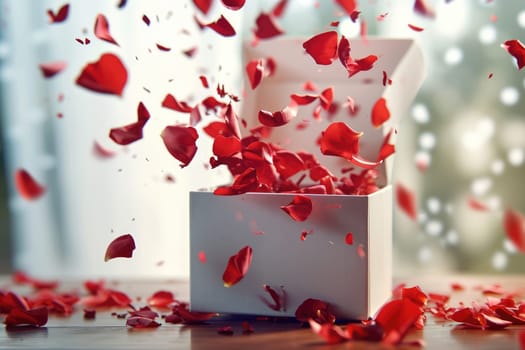 a gift box of romantic love on the valentines day pragma