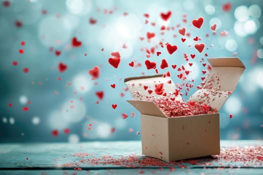 a gift box of romantic love on the valentines day pragma