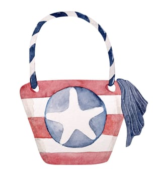 Hand-Painted Watercolor Beach Bag Is Perfect Summer Clipart