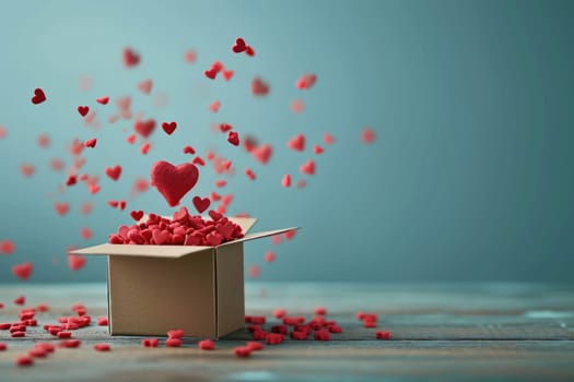 a gift box of romantic love on the valentines day pragma