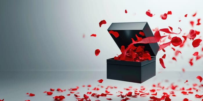 a gift box of romantic love on the valentines day pragma