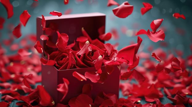 a gift box of romantic love on the valentines day pragma