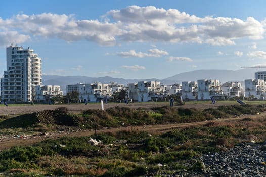 residential complex on the Mediterranean Sea in winter on the island of Cyprus 1