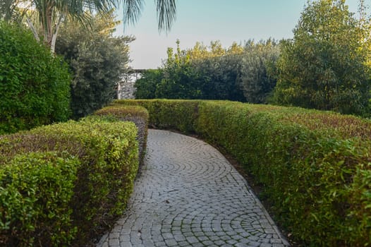 green fence in a residential complex 1