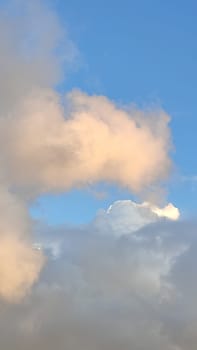 Blue light sky nature white clouds whether background . High quality photo