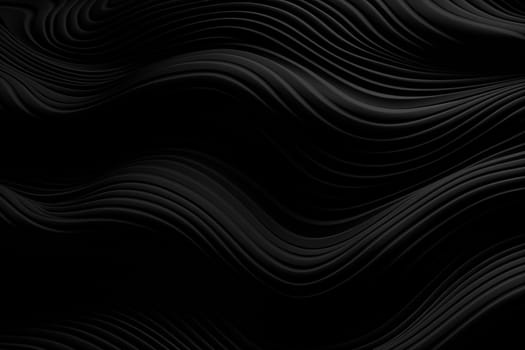 A black background with a pattern of curved black lines. High quality photo