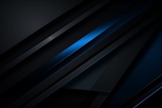 Modern black blue abstract background. Minimal. Color gradient. Dark. Web banner. Geometric shape. 3d effect. Lines stripes triangles. Design. Futuristic. Cut paper or metal effect. Luxury. Premium. High quality photo