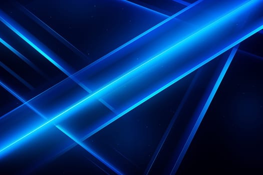 Blue abstract background with blue glowing geometric lines. Modern shiny blue diagonal rounded lines pattern. Futuristic technology concept. Suit for poster, banner, brochure, corporate, website. High quality photo