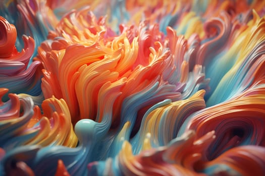 A Mesmerizing 3D Abstract Multicolor Visualization. High quality photo