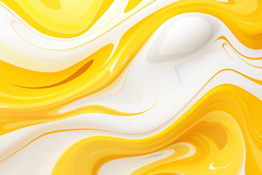 White and yellow fluid shapes abstract background. High quality photo