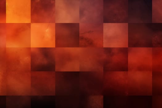 Fiery red brown burnt orange copper black abstract background. Geometric shape. Color gradient. 3d effect. Noise rough grungy grain. Neon light metallic. Design. Template. Web banner. Wide. Panoramic. High quality photo