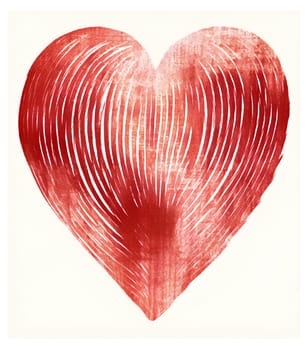 Vibrant watercolor heart symbolizing love and romance - Generative AI