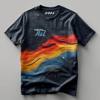 The design of a modern T-shirt. Collection 2024. Space, the future, futurism, galaxies. High quality illustration