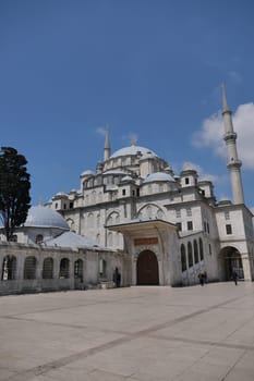 Turkey istanbul 12 january 2023. Fatih Mosque and the gate